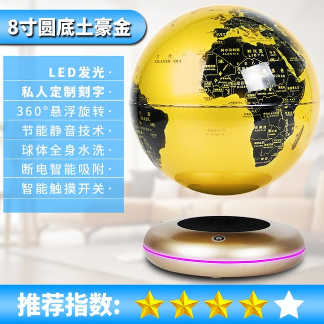 Anti-Gravity levitating LED Globe Figurines