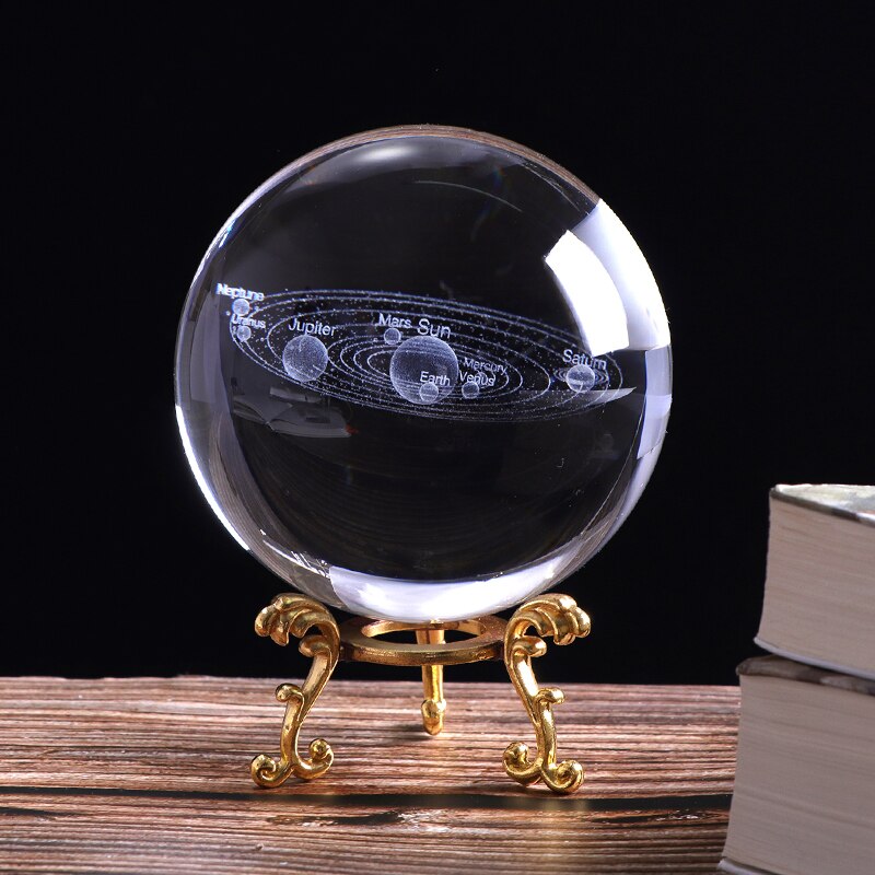 Desktop 3D Solar System Crystal Ball