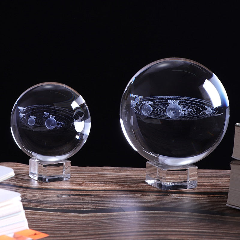 Desktop 3D Solar System Crystal Ball
