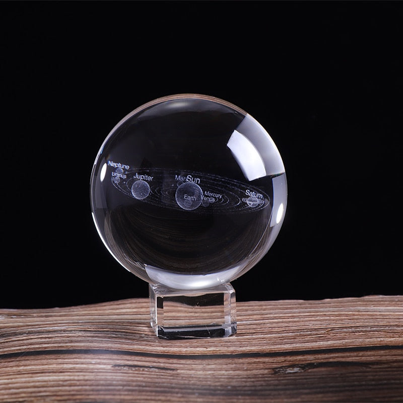 Desktop 3D Solar System Crystal Ball