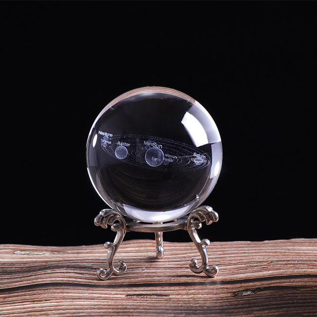 Desktop 3D Solar System Crystal Ball