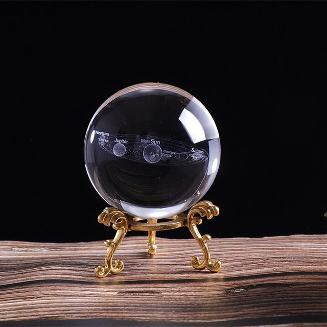 Desktop 3D Solar System Crystal Ball