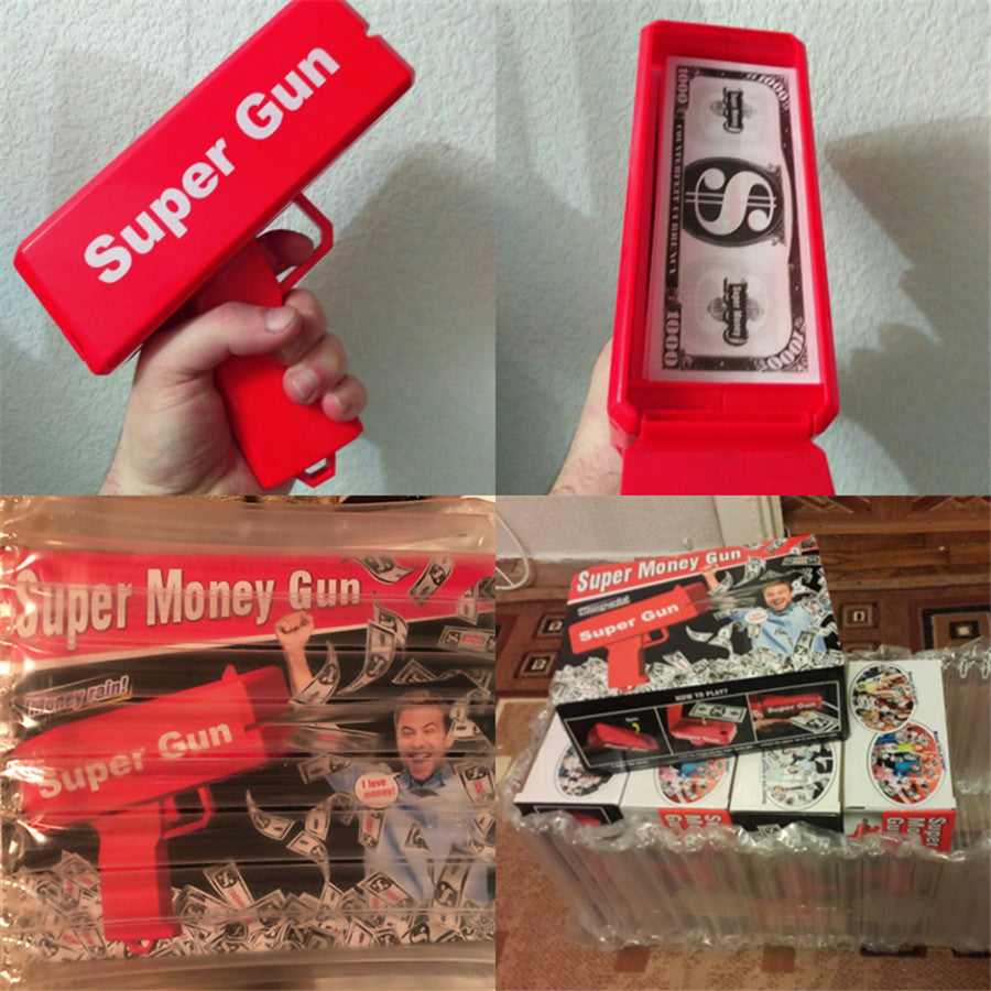 Make It Rain Money Gun, Toy gun Spits Banknotes, Cash Cannon Money Gun