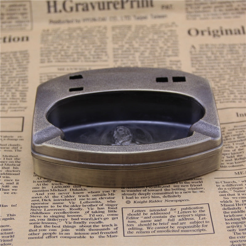 Skull desktop ASHTRAY WITH LIGHTER office decorations