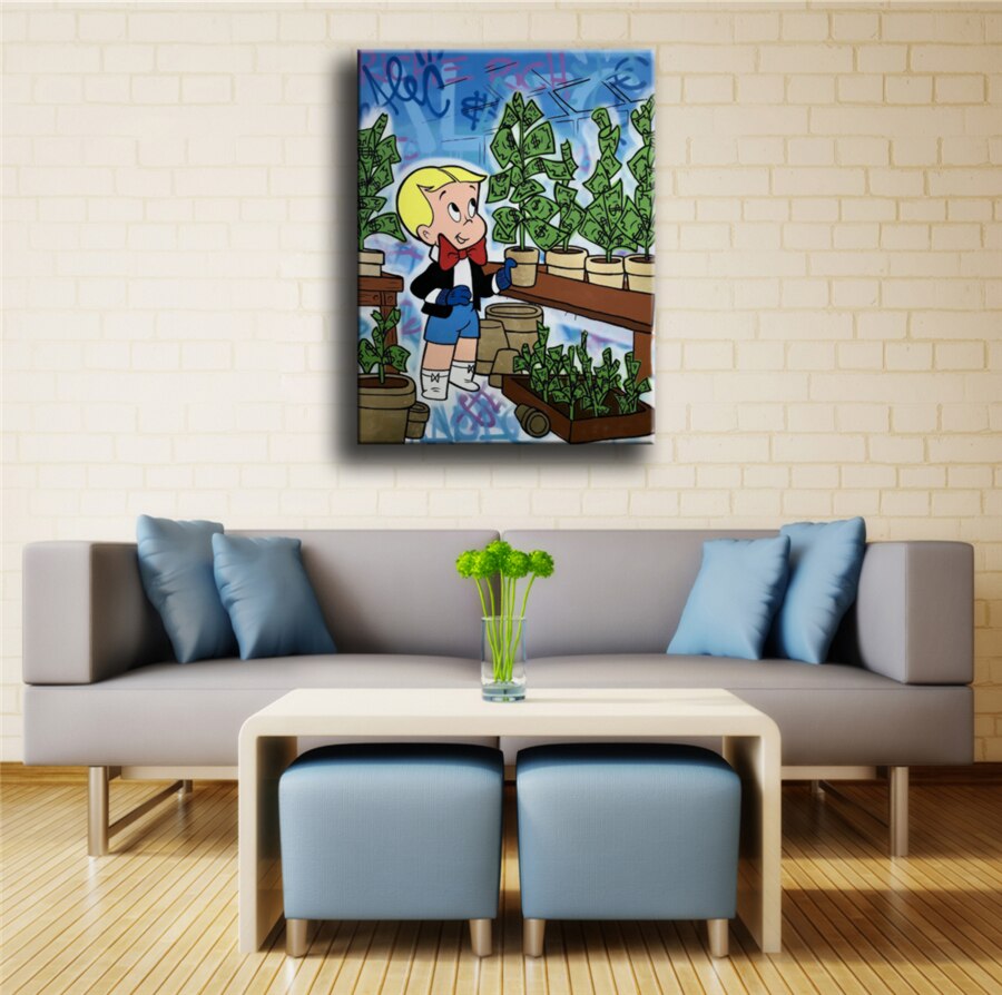 Alec Monopolys RICHIE MONEY TREE HD Wall Art Canvas Poster Print