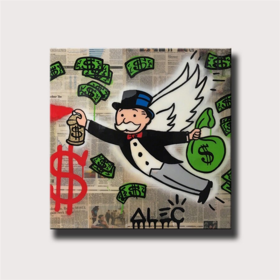 Alec Monopolys Angel Money Wall Art