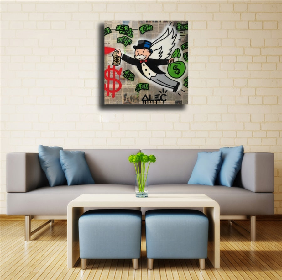 Alec Monopolys Angel Money Wall Art