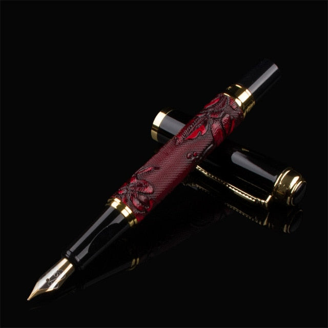 MONTE MOUNT DIKA WEN 891 Metal Fountain Pen Pencil Box luxury school Office Stationery luxury Writing dragon pens gift