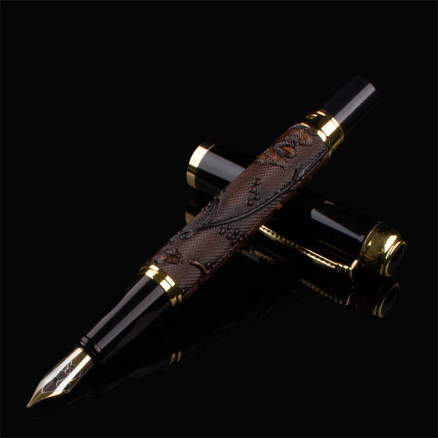 MONTE MOUNT DIKA WEN 891 Metal Fountain Pen Pencil Box luxury school Office Stationery luxury Writing dragon pens gift