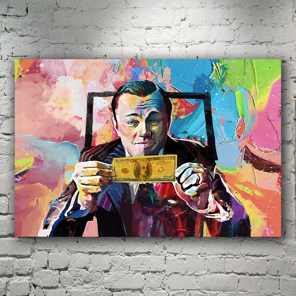 Wolf Of Wall Street, Leonardo DiCaprio, Money Art, Broker Decor