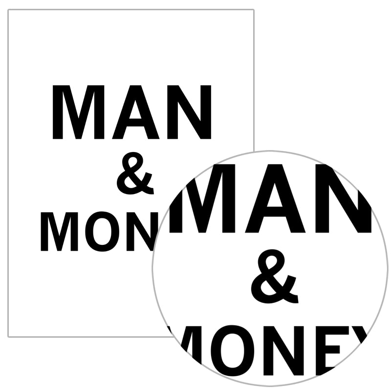 Inspirational quote poster man and money Broker Decor