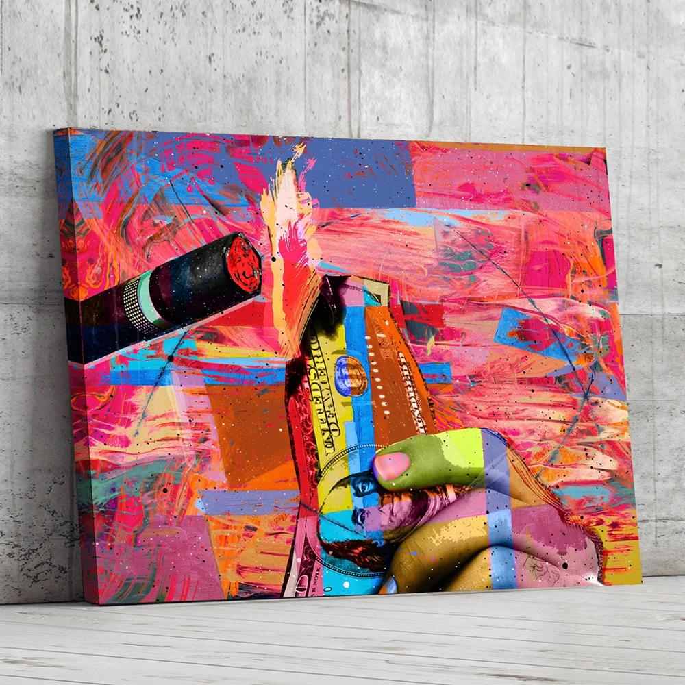 Money To Blow painting Framed Canvas Wall Art