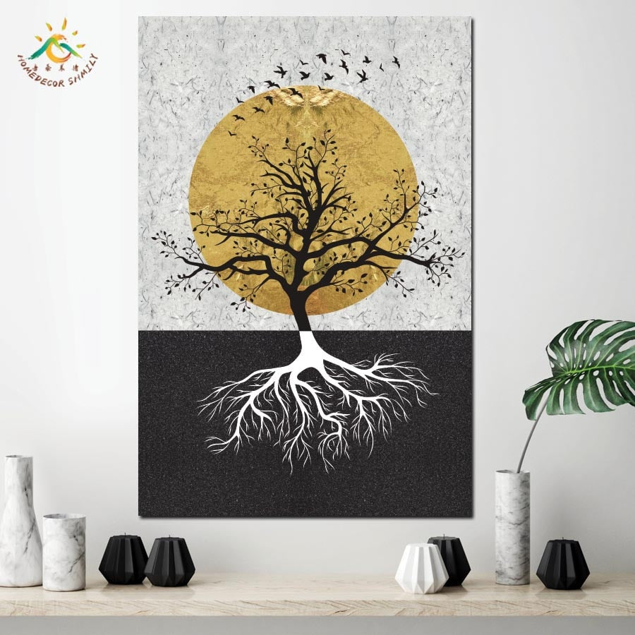 Abstract Money Tree Wall Art Broker Decor