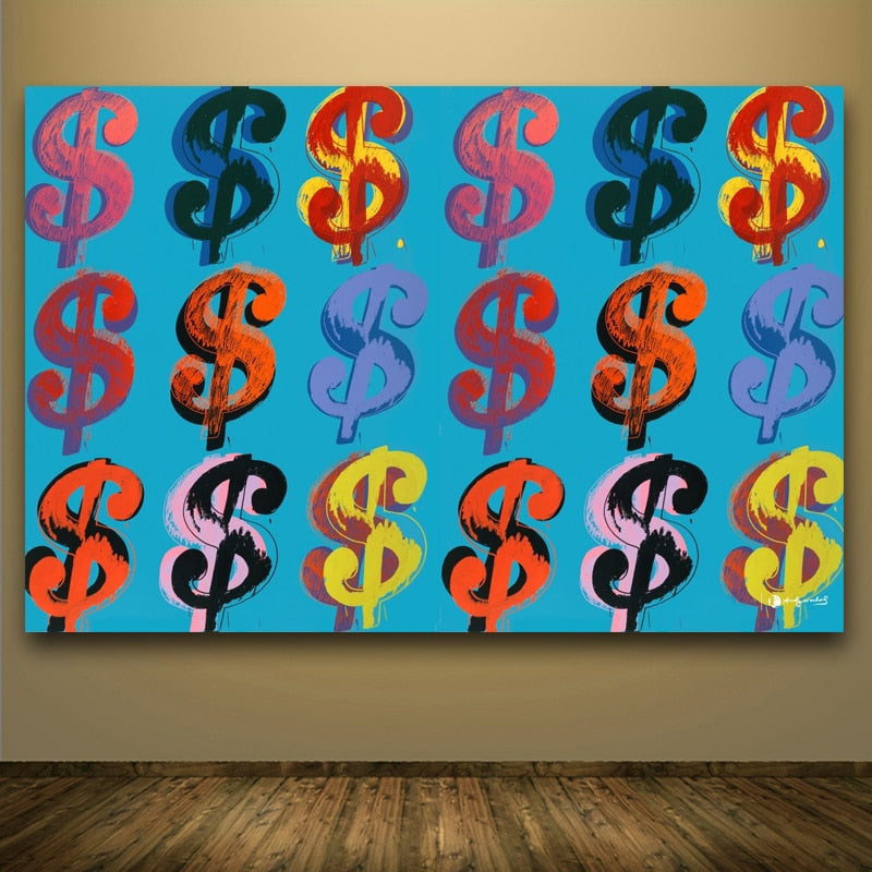 Warhol Money Abstract Paintings Wall Painting Broker Decor