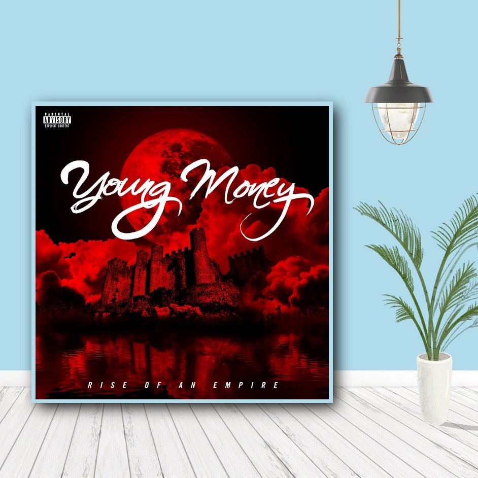 Lil Wayne poster Young Money Rise of an Empire music album Canvas Wall Pictures for Living Room No Frame