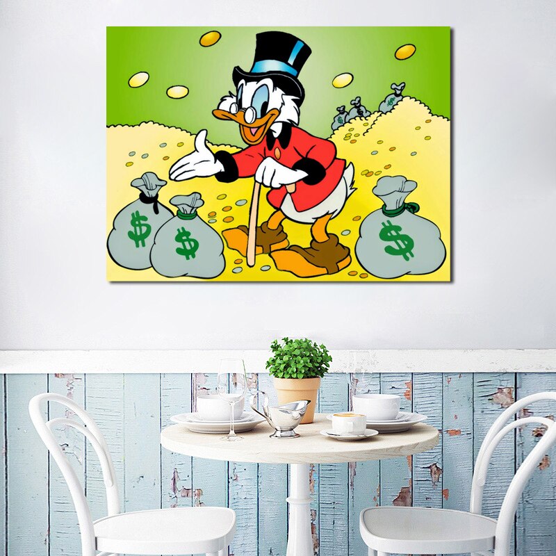 Money Cartoon Classic McDuck Painting