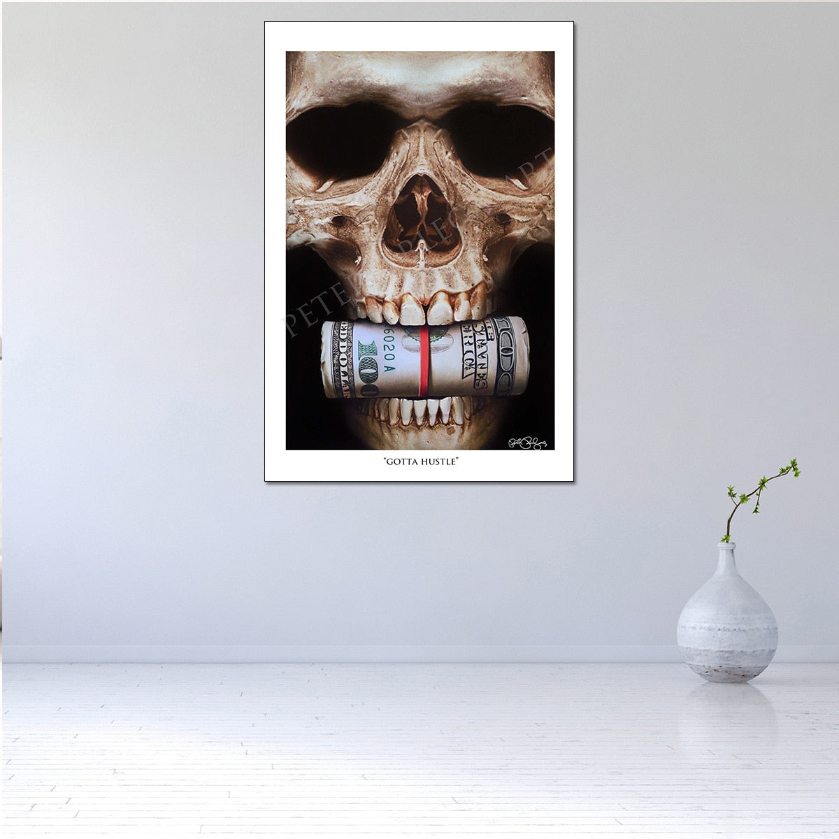Skull Money Broker Decoration Wall Art
