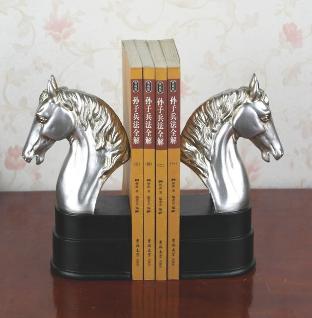 Elegant European Study of High-Grade Office Decorations Resin Crafts Horse Desktop Bookends