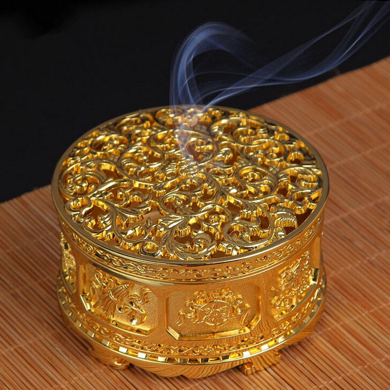 Metal Alloy Incense Burner Buddhism Home Office broker Decor