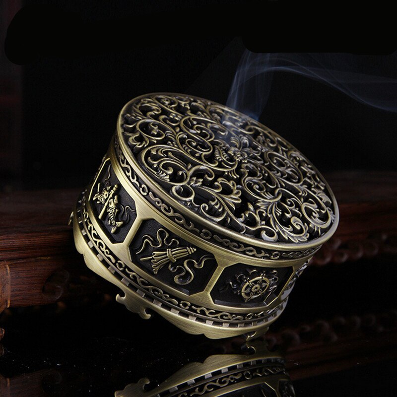 Metal Alloy Incense Burner Buddhism Home Office broker Decor