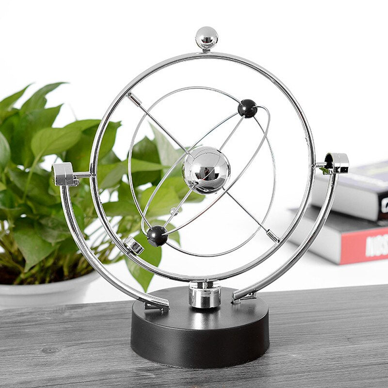 Kinetic Orbital Revolving Gadget Perpetual Motion Desk Art Broker Decor