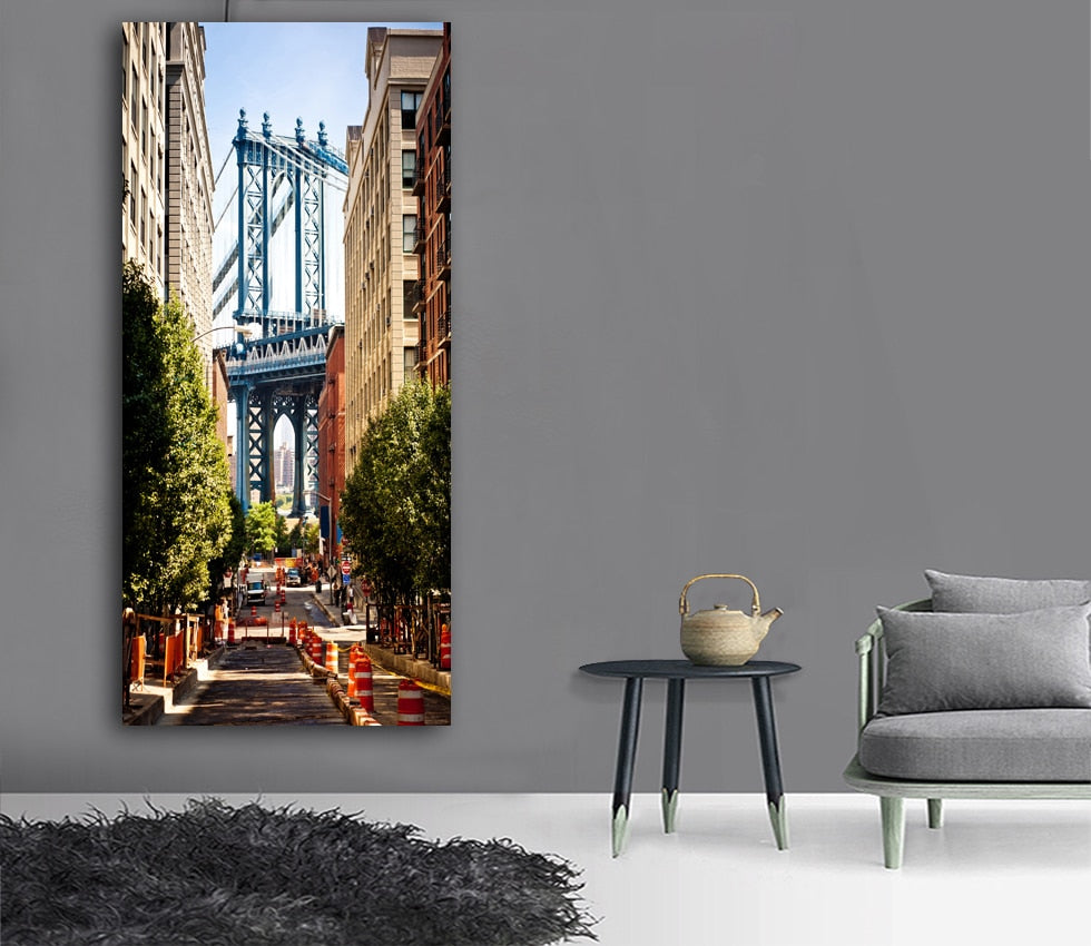 New York City streets buildings Scenery Poster Canvas Painting Wall Art
