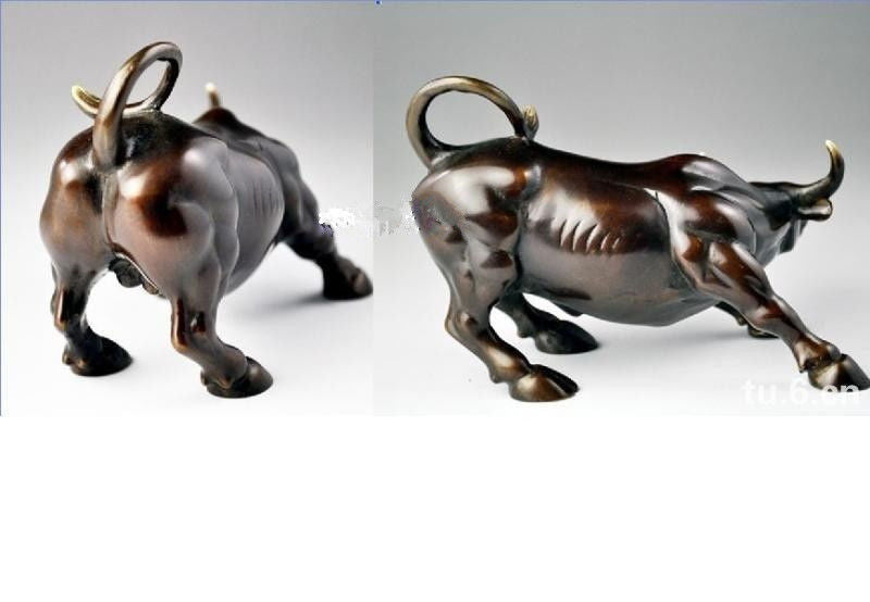 Big Wall Street Bronze Fierce Bull Statue