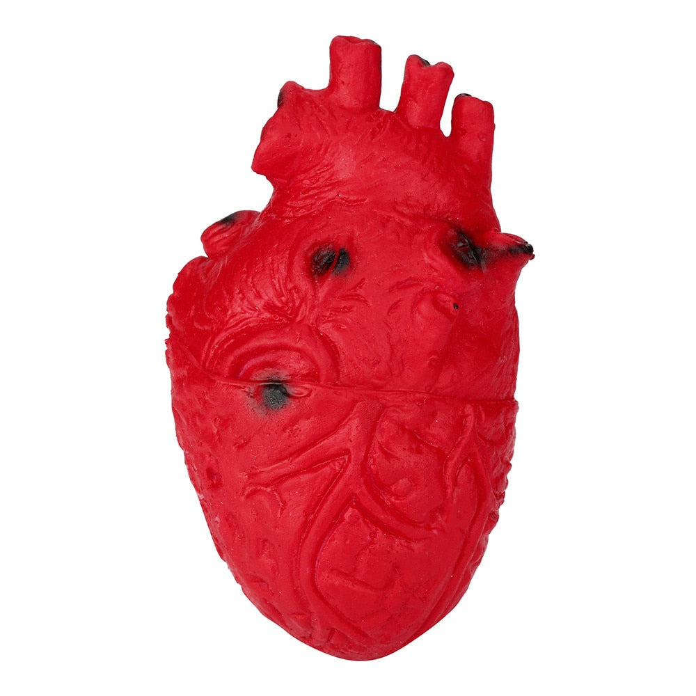 Novelty Silicone Scary Organ Heart Squeeze Toy Stress Reliever