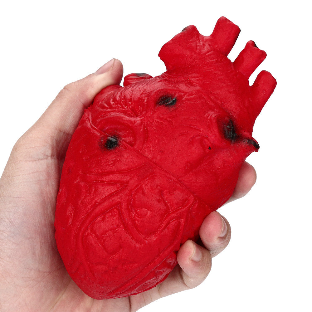 Novelty Silicone Scary Organ Heart Squeeze Toy Stress Reliever