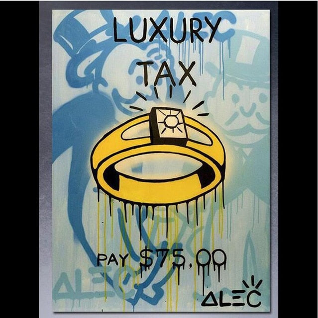 Rich Uncle Pennybags Northern Germany Monopoly guy Money Poster Painting on Canvas Bedroom Wall Decoration Pictures Home Decor