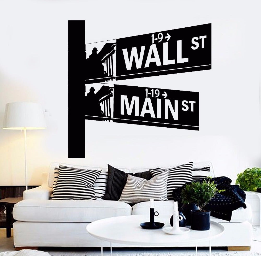 Vinyl Wall Decal Street Signs Wall Street Wall Sticker Removable Wall Art