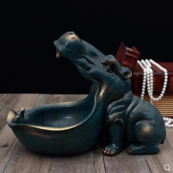 Hippopotamus statue decoration resin artware sculpture statue decor home decoration
