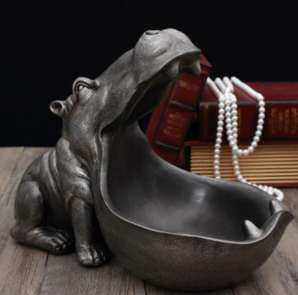 Hippopotamus statue decoration resin artware sculpture statue decor home decoration