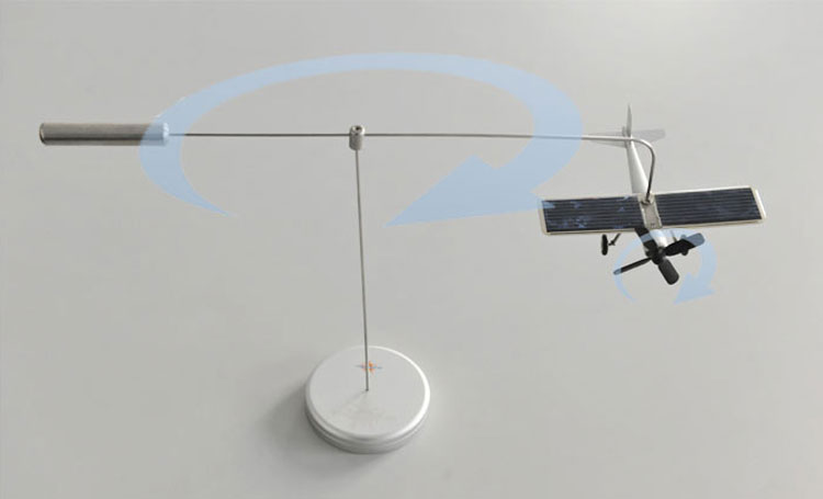 solar plane Model office decorate solar toy