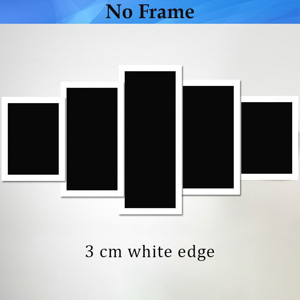 Canvas 5 Pieces Money Clouds Frames Painting Wall Art For Living Room Home Office Broker Decor