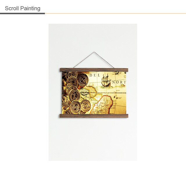 scroll paintings pirates money gold map