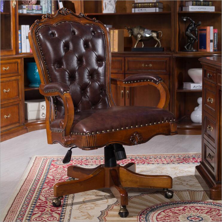 American president of luxury office furniture chair cowhide chair