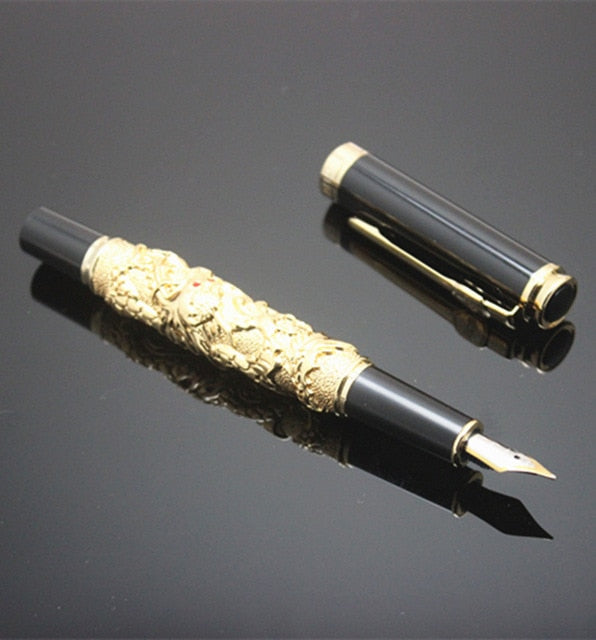 JINHAO Gold Dragon metal Fountain pen executive, office luxury stationery supplies
