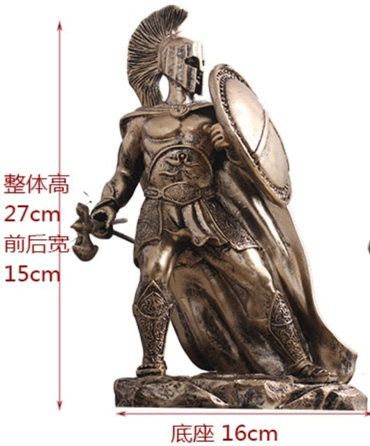 European ancient warrior handcrafted Greek artwork statue