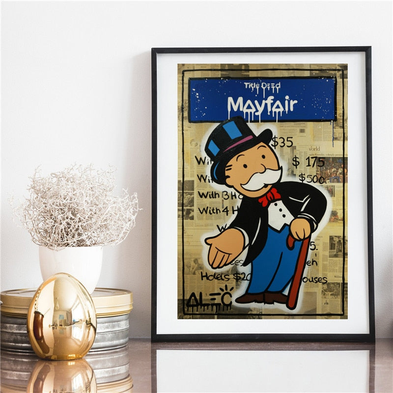 Monopoly Invest On Mayfair Wall Art Canvas Posters Prints Painting Wall Pictures