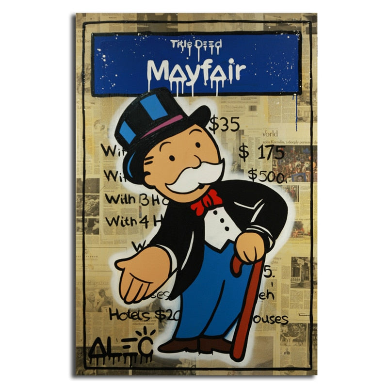 Monopoly Invest On Mayfair Wall Art Canvas Posters Prints Painting Wall Pictures