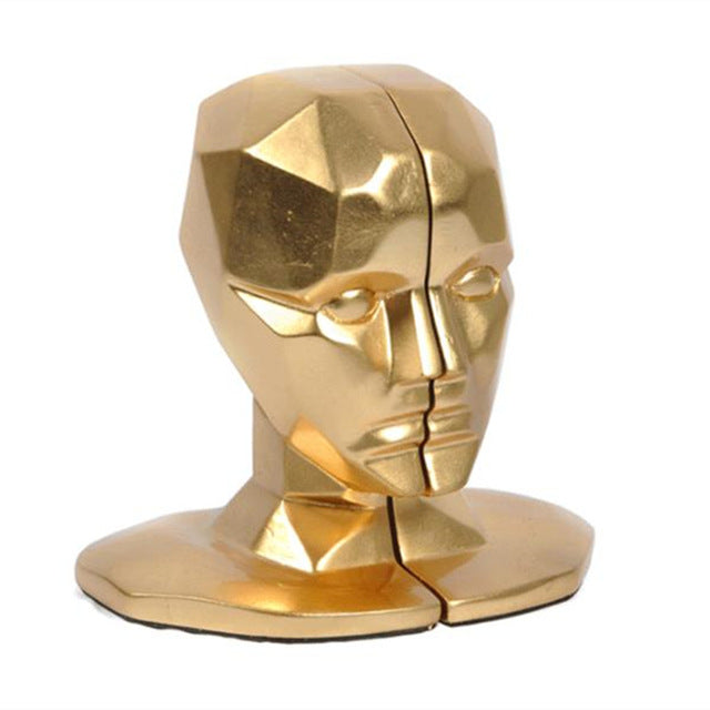 Elegant European High-Grade Office Decorations Human Face Bookends