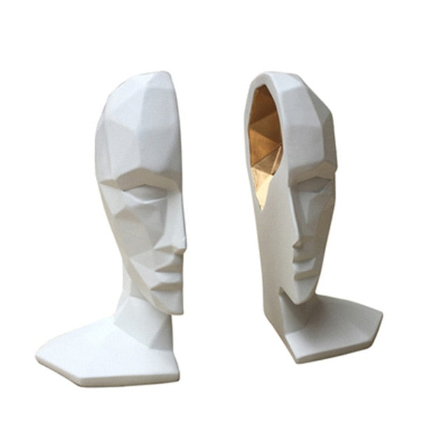 Elegant European High-Grade Office Decorations Human Face Bookends