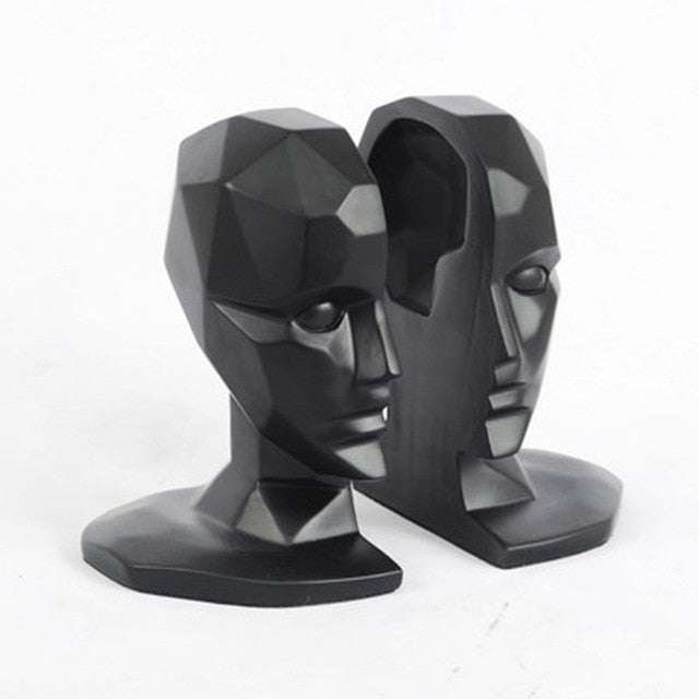 Elegant European High-Grade Office Decorations Human Face Bookends
