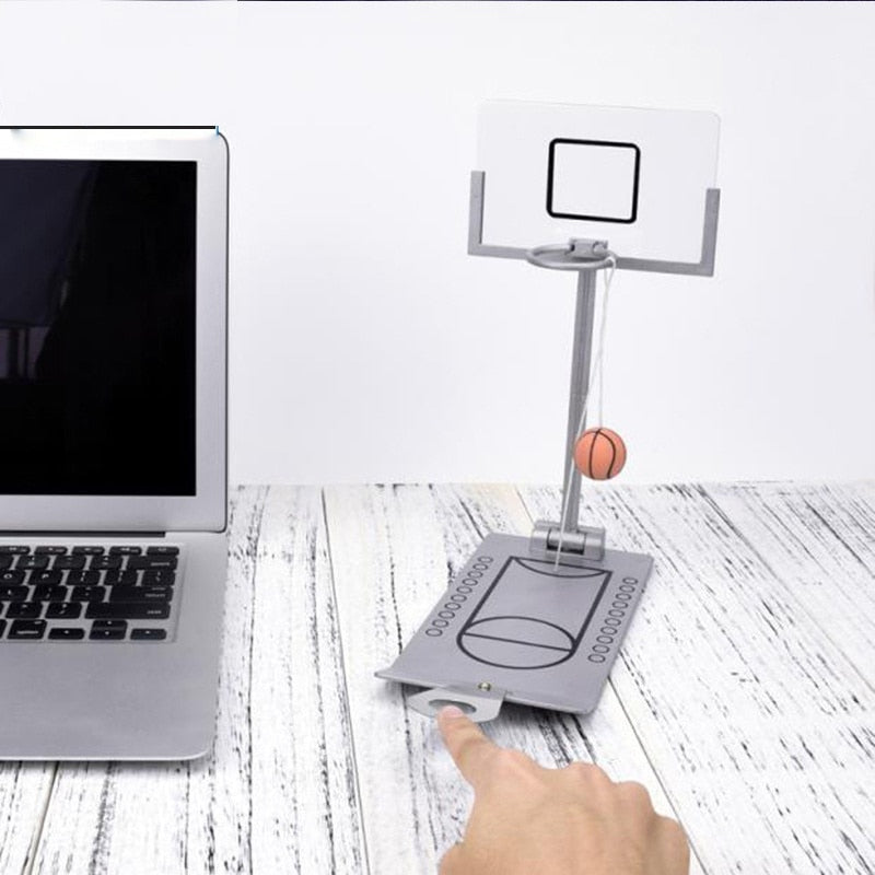 Desktop Stress Relief Toy Fold-able Mini Basketball Game Office Table Basketball