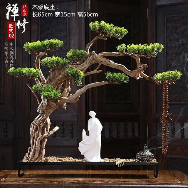 Chinese Zen Root Carving Decoration Zen Life Dead Wood Landscape Office Home Decoration Gift Garden Decor