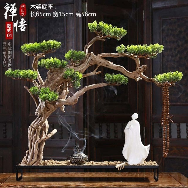 Chinese Zen Root Carving Decoration Zen Life Dead Wood Landscape Office Home Decoration Gift Garden Decor