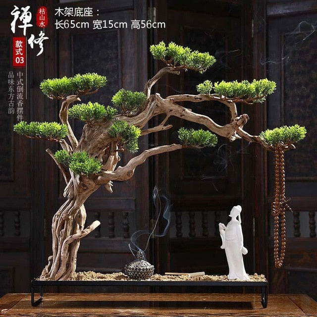 Chinese Zen Root Carving Decoration Zen Life Dead Wood Landscape Office Home Decoration Gift Garden Decor