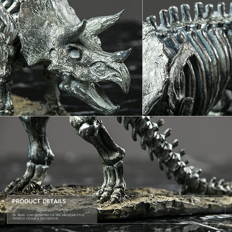 Luxury Home Decoration Accessories Dinosaur Fossil Desk Decor Animal Skeleton Antique