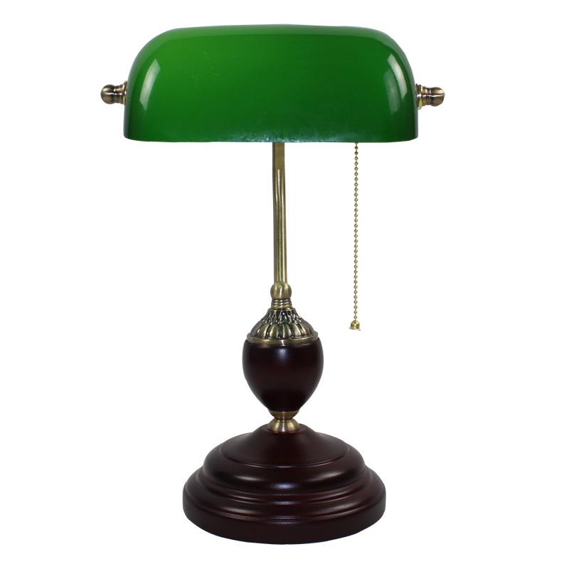 Retro Literary Table Light Emerald Green Glass Bank Office Desk Lamps